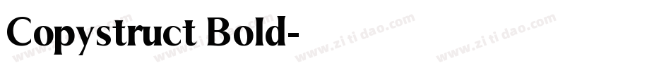 Copystruct Bold字体转换